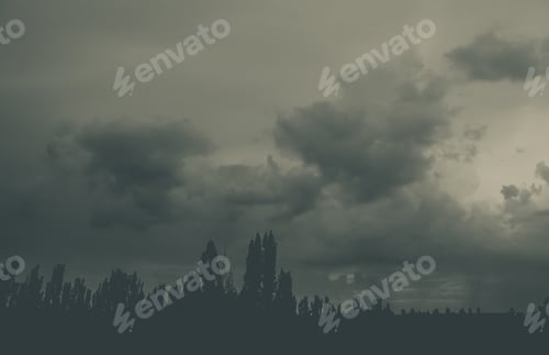 Preview: Landscape With Dramatic Light - Beautiful Golden Sunset With Saturated Sky And Clouds.