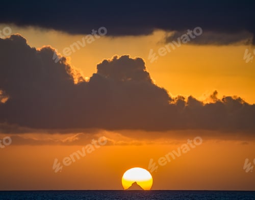 Preview: Sunset Over The Ocean Views Around The Small Caribbean Island Of Curacao
