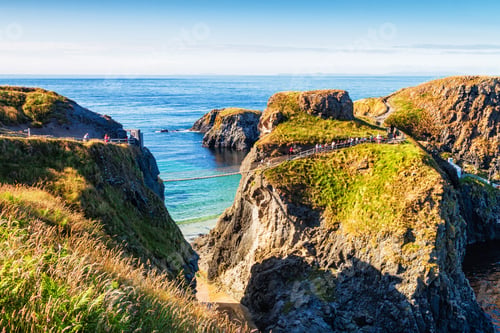 Preview: Carric-A-Rede Rope Bridge, Portaneevy In Northern Ireland, United Kingdom