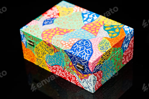 Preview: Painted, Wooden Small Boxes For Multiple Purposes