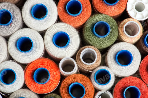 Preview: Sewing Threads Multicolored Background Closeup