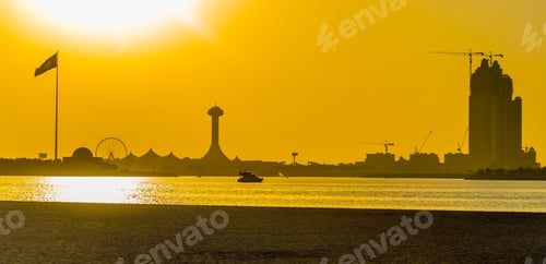 Preview: Sunset On A Beach In Abu Dhabi, Uae