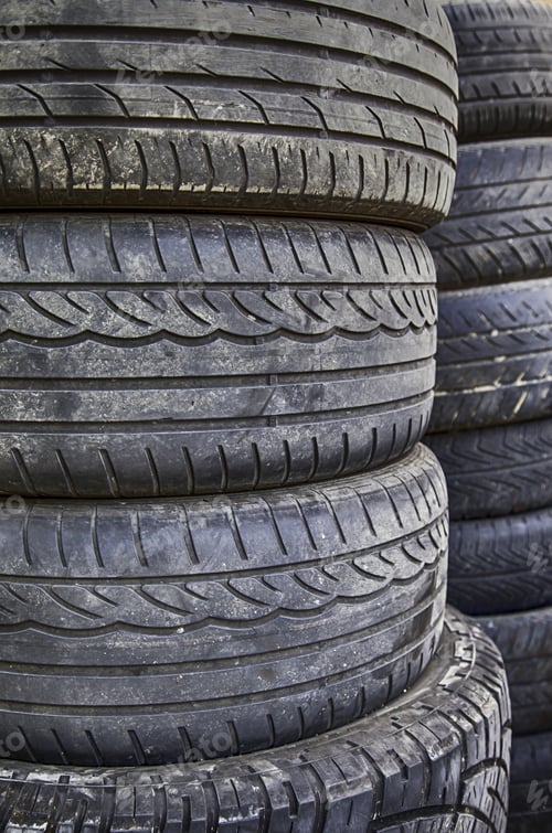 Preview: Old Tires, Detail Of Old Car Wheels, Rubber, Pollution