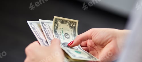 Preview: A Woman Is Holding Money In Her Hands. Economy And Financial Markets Affected By Coronavirus. Save