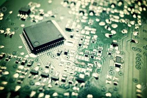 Preview: Chip Close Up On A Integrated Circuit.