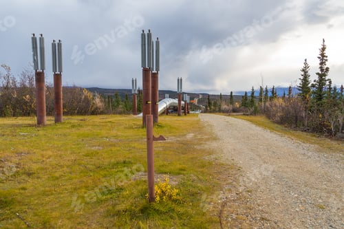 Preview: The Trans-Alaska Pipeline In Fall. Richardson Highway. Alaska.