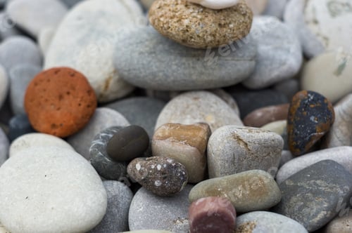 Preview: Stack Of Zen Stones On Pebble Beach