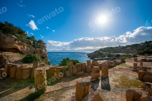 Preview: The Ancient Temple Of Hera With Seaview On The Gulf Beside The Heraion Cape Near Perachora Village