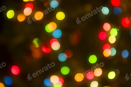 Preview: Abstract Circular Lights Blurred Holiday Background Of Christmas Light