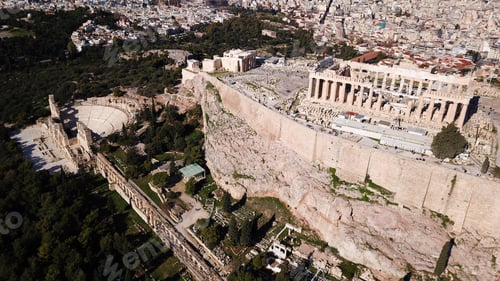 Preview: Aerial Drone Bird'S Eye View Photo Of Masterpiece Construction Of Ancient World Famous Monument