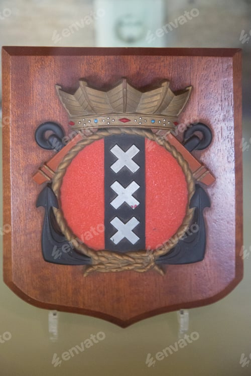 Preview: Coat Of Arms Of The City Of Amsterdam In The Historical Fort In Paramaribo City