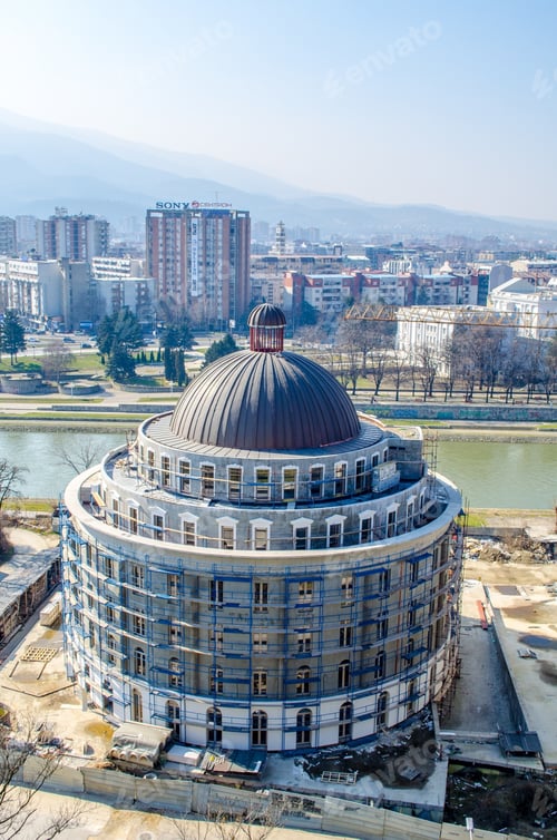 Preview: Aerial View Of Macedonian Capital Skopje Taken From The Kale Fortress.
