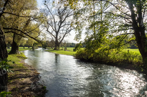 Preview: Autumn Landscape At The English Garden, Munich, Germany