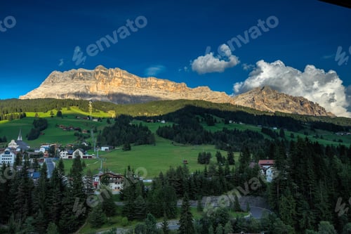 Preview: Heiligkreuzkofel In The Alpenglow, Fanes-Group, Dolomites, South Tyrol, Italy