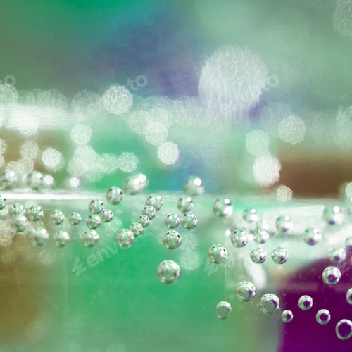Preview: Abstract Composition With Underwater Tubes With Colorful Jelly Balls Inside And Bubbles