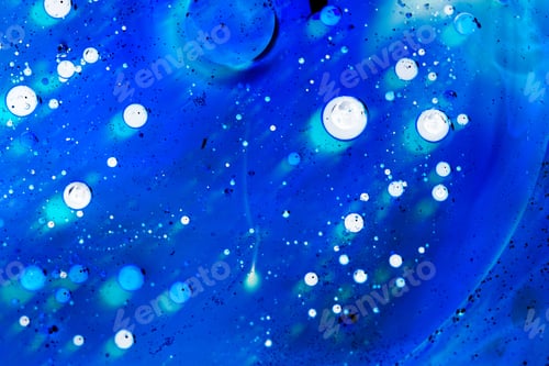 Preview: Abstract, Colorful Composition With Oil, Water And Ink. High Resolution And Quality