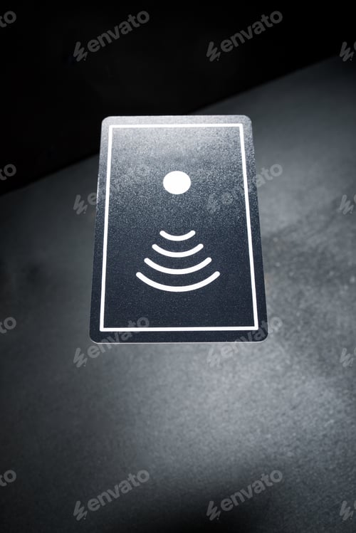 Preview: Hotel Contactless Card On A Black Table.