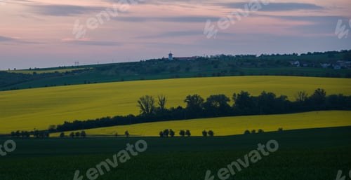 Preview: South Moravia Landscape And Farmland At Sunrise