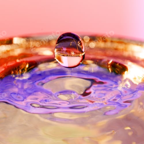 Preview: Colorful, Abstract Composition With Water And Water Drops