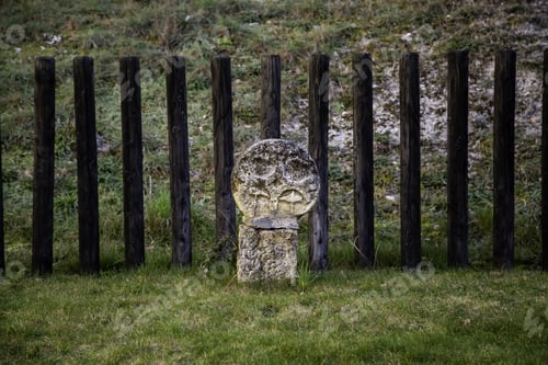 Preview: Medieval Stone With Symbols, Detail Of Art And History