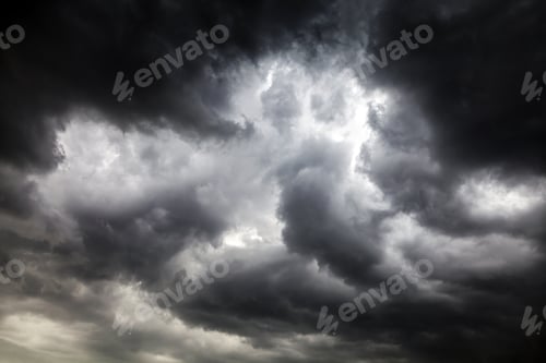 Preview: Dark And Dramatic Storm Clouds Area Background