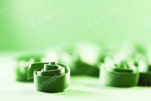 Preview: Macro, Abstract, Background Picture Of Green Paper Spirals On Paper Background