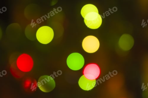 Preview: Abstract Circular Lights Blurred Holiday Background Of Christmas Light