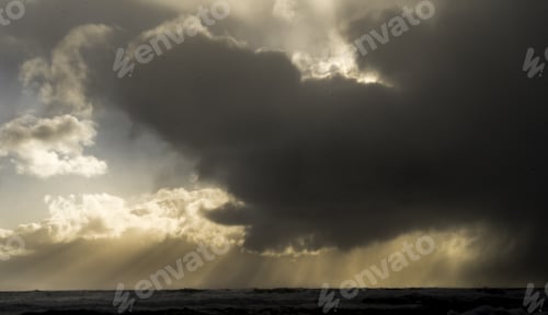 Preview: Reynisdrangar Sea Stacks From Beach - Views Around Iceland, Northern Europe In Winter With Snow And