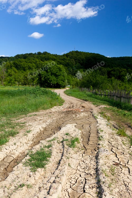 Preview: Landscape With A Dirt Road In The Countryside