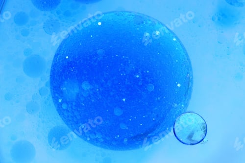 Preview: Abstract, Colorful Composition With Oil, Water And Ink And Inverted Colors