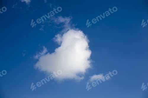 Preview: Beautiful, Fluffy, White And Grey Clouds And Blue Sky