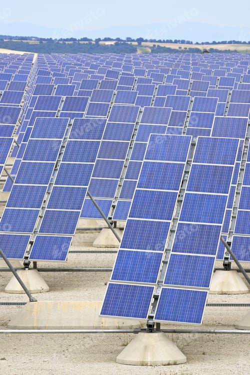 Preview: Photovoltaic Panels For Renewable Electric Production, Zaragoza Province, Aragon, Spain.