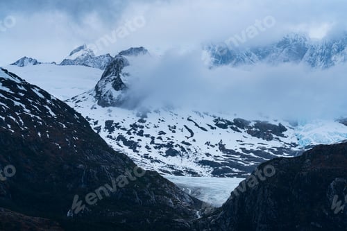Preview: Darwin Mountain Range Nearby The Beagle Channel Withintierra Del Fuego Archipelago Of Magallanes