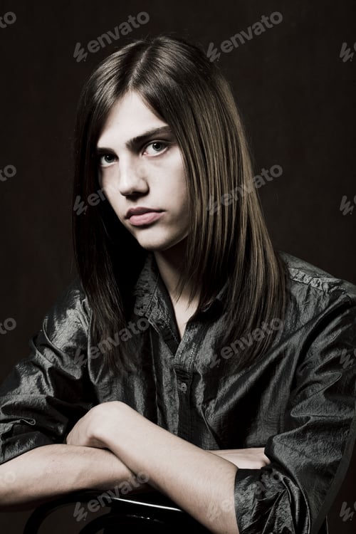 Preview: Studio Portrait Of A Young Handsome Man