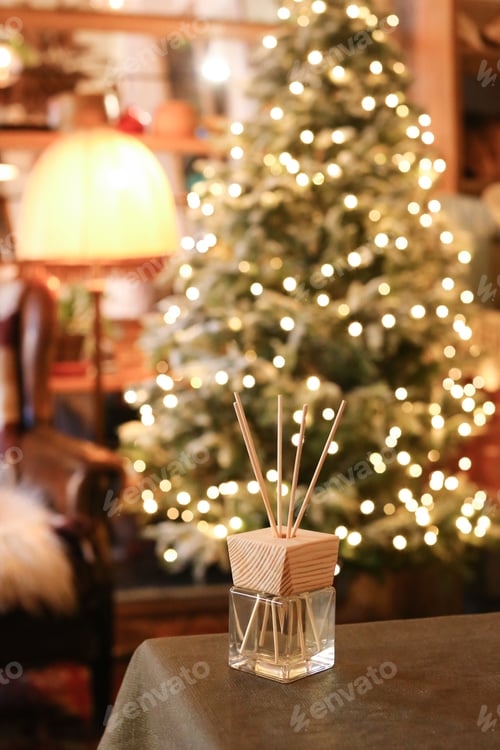 Preview: Aromatherapy Reed Diffuser Air Freshener On Relaxed Spa Background