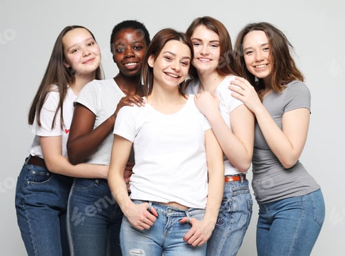 Preview: Portrait Of Five Multiracial, African American And European Women