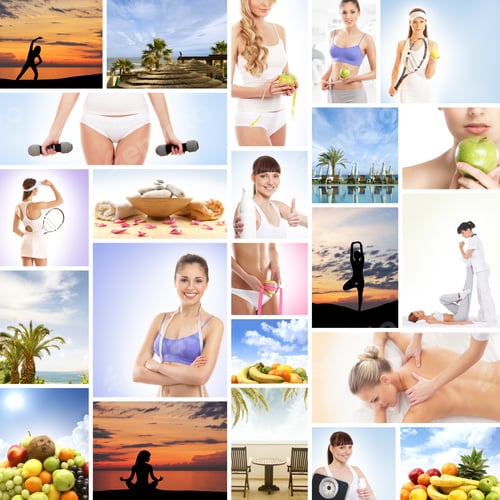 Preview: Healthy Lifestyle: Collage Made Of Different Elements