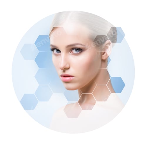 Preview: Beautiful Face Of Young And Healthy Girl. Plastic Surgery, Skin Care, Cosmetics And Face Lifting