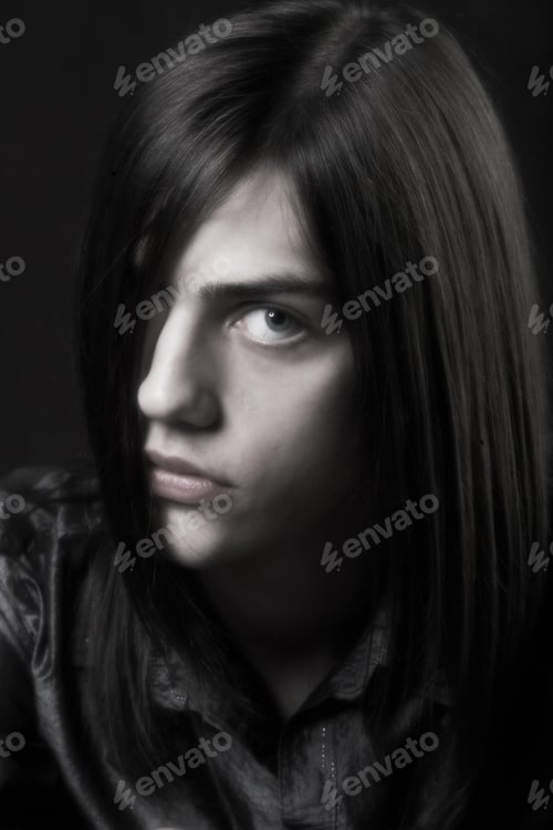 Preview: Young Man With Long Hair