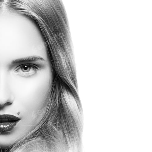Preview: Close-Up Face, Bright Make-Up Woman Beautiful Face Healthy Skin And Beauty Concept, Perfect Skin