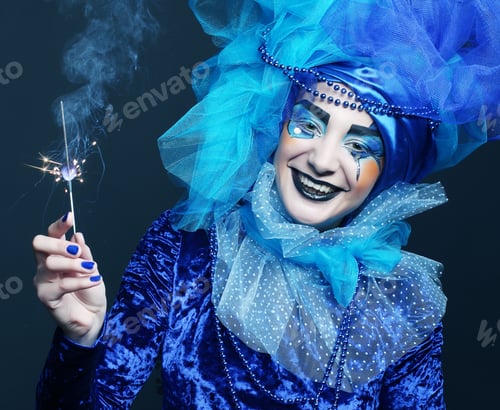 Preview: Holiday Make-Up.Beautiful Woman'S Face