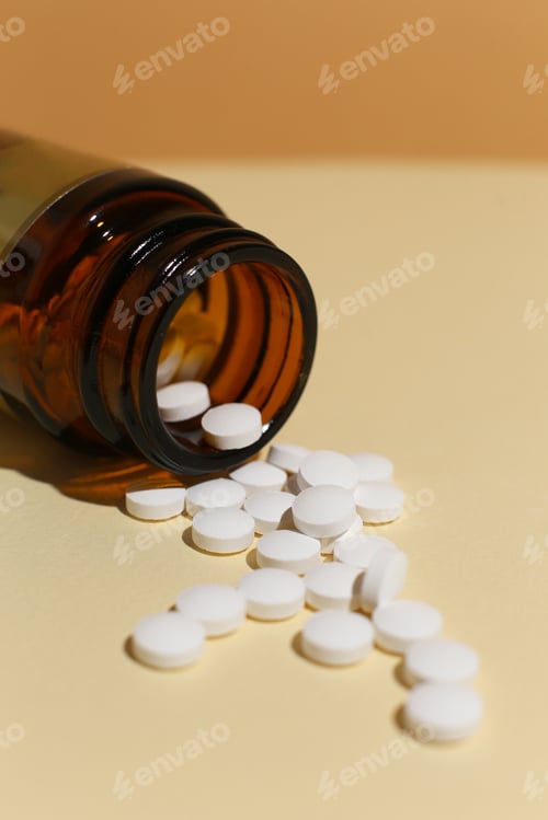 Preview: Dietary Supplements On Neutral Background