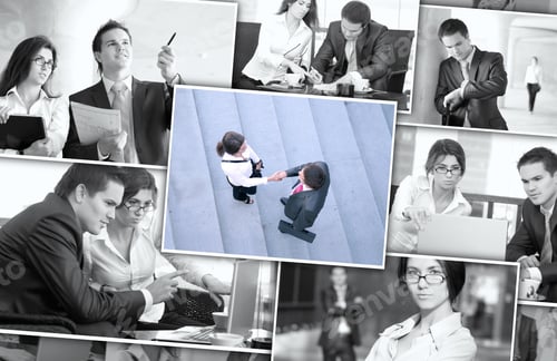 Preview: Business Collage Made Of Many Business Pictures