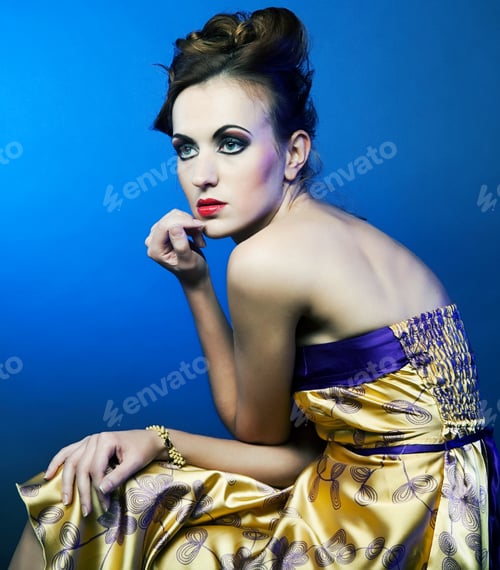 Preview: Beautiful Woman In Yellow Dress