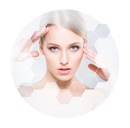 Preview: Beautiful Face Of Young And Healthy Girl. Plastic Surgery, Skin Care, Cosmetics And Face Lifting