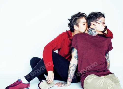 Preview: Young Pretty Couple Together, Lifestyle People Concept, Boyfrien