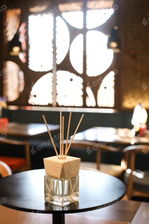 Preview: Aromatherapy Reed Diffuser Air Freshener On Relaxed Spa Background
