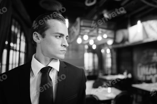 Preview: Young Handsome Businessman In Suit Exploring The City