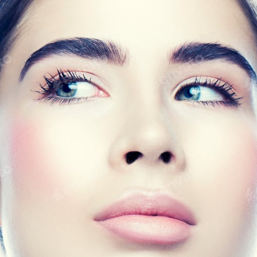 Preview: Studio Closeup Portrait Of A Makeup Beauty. Healthy Skin