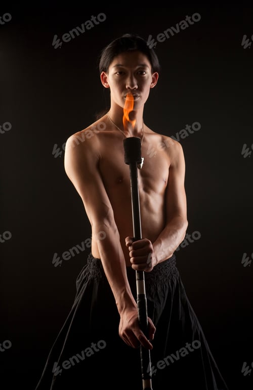 Preview: Asian Man With Fire Show